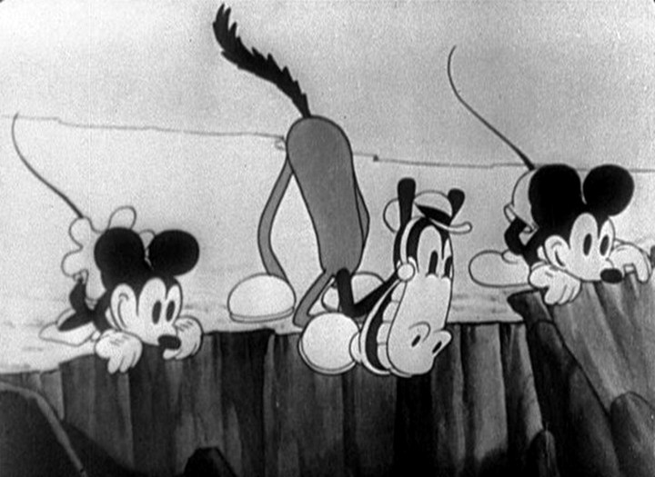 Black And White Mickey Mouse Cartoon. Mickey visits a Mexican