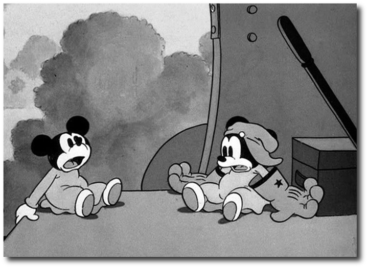 Black And White Mickey Mouse Cartoon. Stars: Mickey Mouse, Minnie